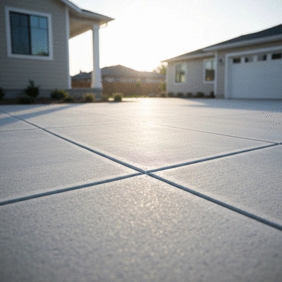 Concrete driveway installation