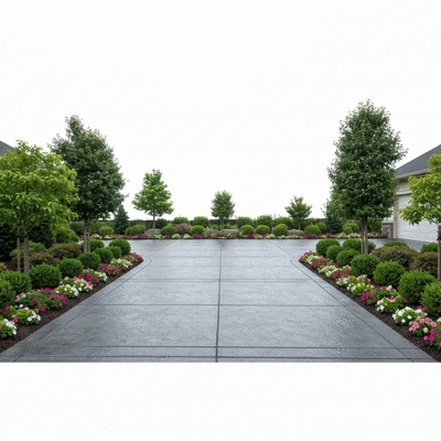 Beautifully installed concrete driveway